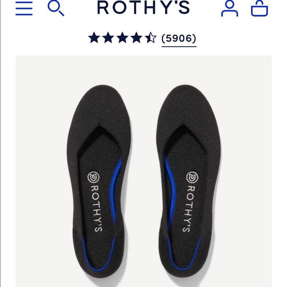 Rothy’s black round toe flat